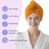 AGKXHDEC 1 Pack Double Layer Microfiber Towel, Hair Turbans for Wet Hair, Drying Hair Wrap for Women (Apricot Yellow) view 4