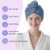 AGKXHDEC 1 Pack Double Layer Microfiber Towel, Hair Turbans for Wet Hair, Drying Hair Wrap for Women(Dark Blue) view 4