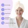 AGKXHDEC 1 Pack Double Layer Microfiber Towel, Hair Turbans for Wet Hair, Drying Hair Wrap for Women(Warm White) view 3