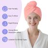 AGKXHDEC 1 Pack Double Layer Microfiber Towel, Hair Turbans for Wet Hair, Drying Hair Wrap for Women(Pink) view 4