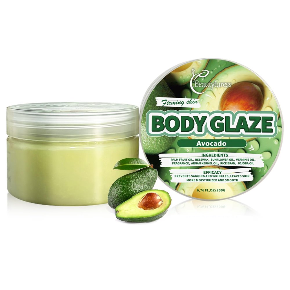 BEAUTYTURESS Avocado Body Butter  Deep Moisturizing Body Cream with Shea Butter & Vitamin E, Hydrates & Softens Dry Skin, High Mourishing, for All Skin Types