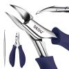 DEOU Podiatrist Toenail Clippers Ingrown Toenail Tools for Thick Nails and Inlaid Nails,Manicure and Pedicure Clippers,Heavy Duty Nail Clippers, Pedicure Tools (Dark Blue+Nail Remover) view 1