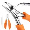 DEOU Podiatrist Toenail Clippers Ingrown Toenail Tools for Thick Nails and Inlaid Nails,Manicure and Pedicure Clippers,Heavy Duty Nail Clippers, Pedicure Tools (Orange+Nail Remover) view 1