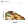 GDSHJKLW Roast Chicken Hen Farm Drying Hair Caps Super Absorbent Soft Hair Drying Towel Quick Dry Coral Velvet Hair Drying Cap Hair Turban for Women Wet Hair Long Thick Hair view 4