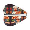 GDSHJKLW Chef Pizza Drying Hair Caps Super Absorbent Soft Hair Drying Towel Quick Dry Coral Velvet Hair Drying Cap Hair Turban for Women Wet Hair Long Thick Hair view 2