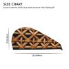 GDSHJKLW Wicker Woven Grid Drying Hair Caps Super Absorbent Soft Hair Drying Towel Quick Dry Coral Velvet Hair Drying Cap Hair Turban for Women Wet Hair Long Thick Hair view 4