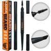 Beard Pen Filler for Men - Barber Styling Grooming Pencil - Waterproof, Sweat Proof, Long Lasting Solution with Natural Finish - Cover Beard and Scalp Patches in Seconds - Deep Dark Brown 2 Pack view 1