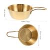 HAPINARY Stainless Steel Shaving Soap Bowl Men's Lather Bowl Ergonomic Handle Versatile for Home Travel and Business view 2