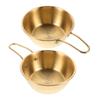 Beatifufu 2pcs Men Stainless Steel Shaving Bowl Ergonomic Lathering Bowl for Smooth Shaving and Efficient for Grooming Essentials view 1
