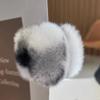 DNVKQGd Claw Clips Barrettes,Plush Hair Catch. Rabbit Fur Hair Claw Clips Barrettes Plush Hair Catch Barrette Jaw Clamp Half Bun Hairpins Hairgrip Headwear view 2