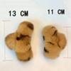 Claw Clips Barrettes,Plush Hair Catch. Rabbit Fur Hair Claw Clips Plush Hair Catch Sweet Fluffy Barrette Jaw Clamp for Thick Hair Nonslip Hairpin Women blue(Beige,11 CM) view 2