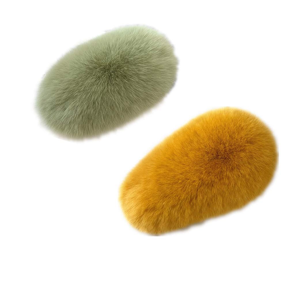 Claw Clips Barrettes,Plush Hair Catch. Barrette Fur Sweet Side Bangs Hair Clip 4.3 inch Girls Alligator Hair Pins Headdress Fluffy Hair Accessories Cute(2 pcs5)