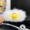 Claw Clips Barrettes,Plush Hair Catch. Child Mink Fur Barrette Fuzzy Hair Clips Cute Pompom Baby Colorful Fluffy Fur Jaw Clamp for Girl Hair Accessories(A-F) view 2