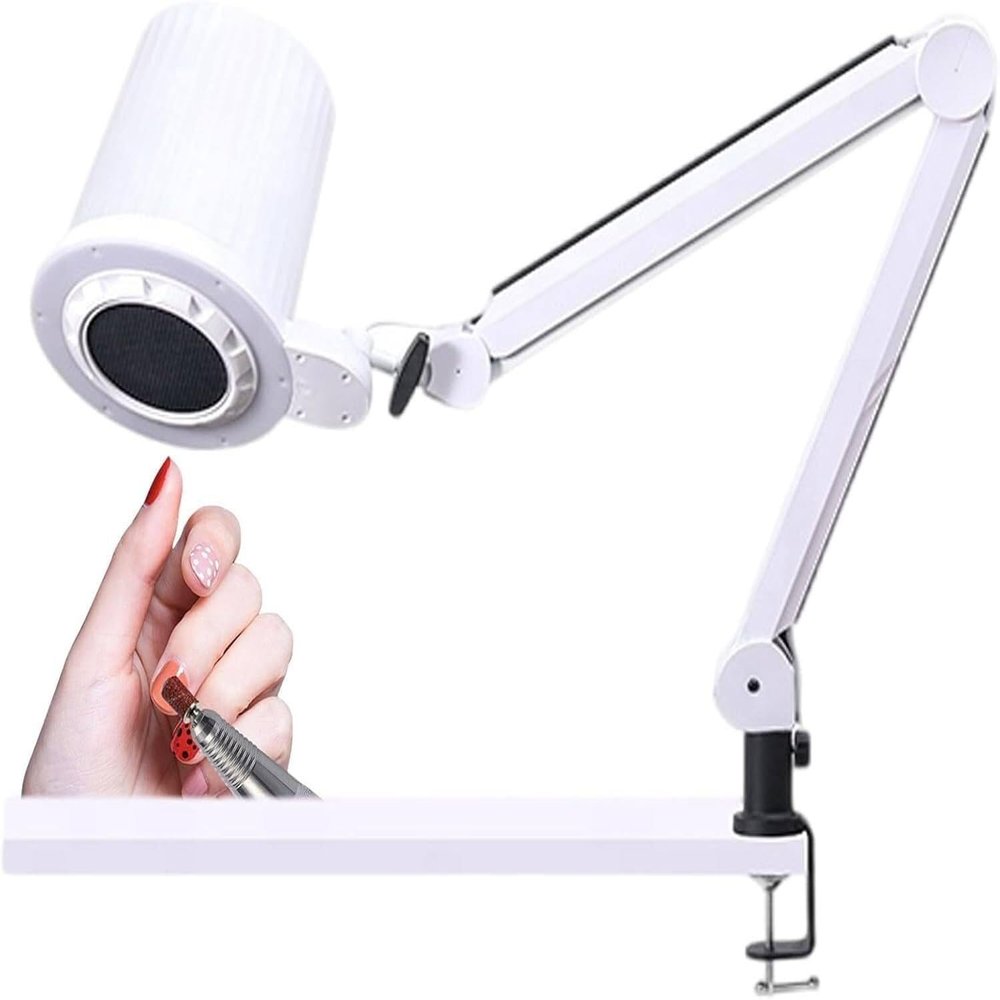 APKLJIUY Professional Nail Vacuum Cleaner,Vacuum Nail Dust Collector,with Built-in Dimmable Led, with Reusable Filter,10 Wind Speeds Adjustable