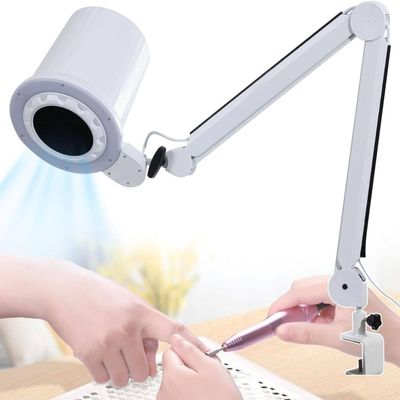 APKLJIUY Nail Dust Extractor Machine,80w Industrial Nail Dust Collector, with Two Filter and Universal Table Mount Clamp, with 360-Degree Conversion Bracket