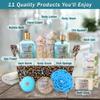 Spa Baskets For Women - Luxury Bath Set With Jasmine & Lavender - Spa Kit Includes Wash, Bubble Bath, Lotion, Bath Salts, Body Scrub, Hand Cream, Shower Puff, Bathbombs, Soap and Towel view 2