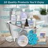 Spa Gift Baskets For Women - Luxury Bath Set With Ocean & Coconut - Spa Kit Includes Body Wash, Bubble Bath, Lotion, Body Butter, Soap, Bath Oil, Shower Puff, and Towel view 2