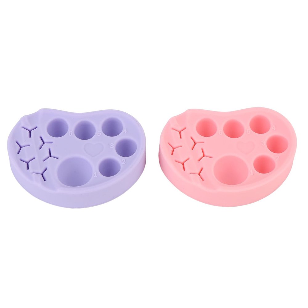 BTSEURY Lash Lift Palette, 2 Pcs Silicone Eyelash Lift Palette, 6 Container Sections Makeup DIY Tint Mixing Tool Lash Lift Brow Lamination Palette for Perming Lashes