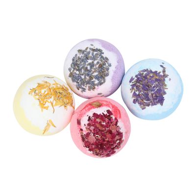 ASAKKURA 4pcs Bathing Salt Essential Oils for Relaxing Bubble Bathing Includes and Colors for Spa and Home Use