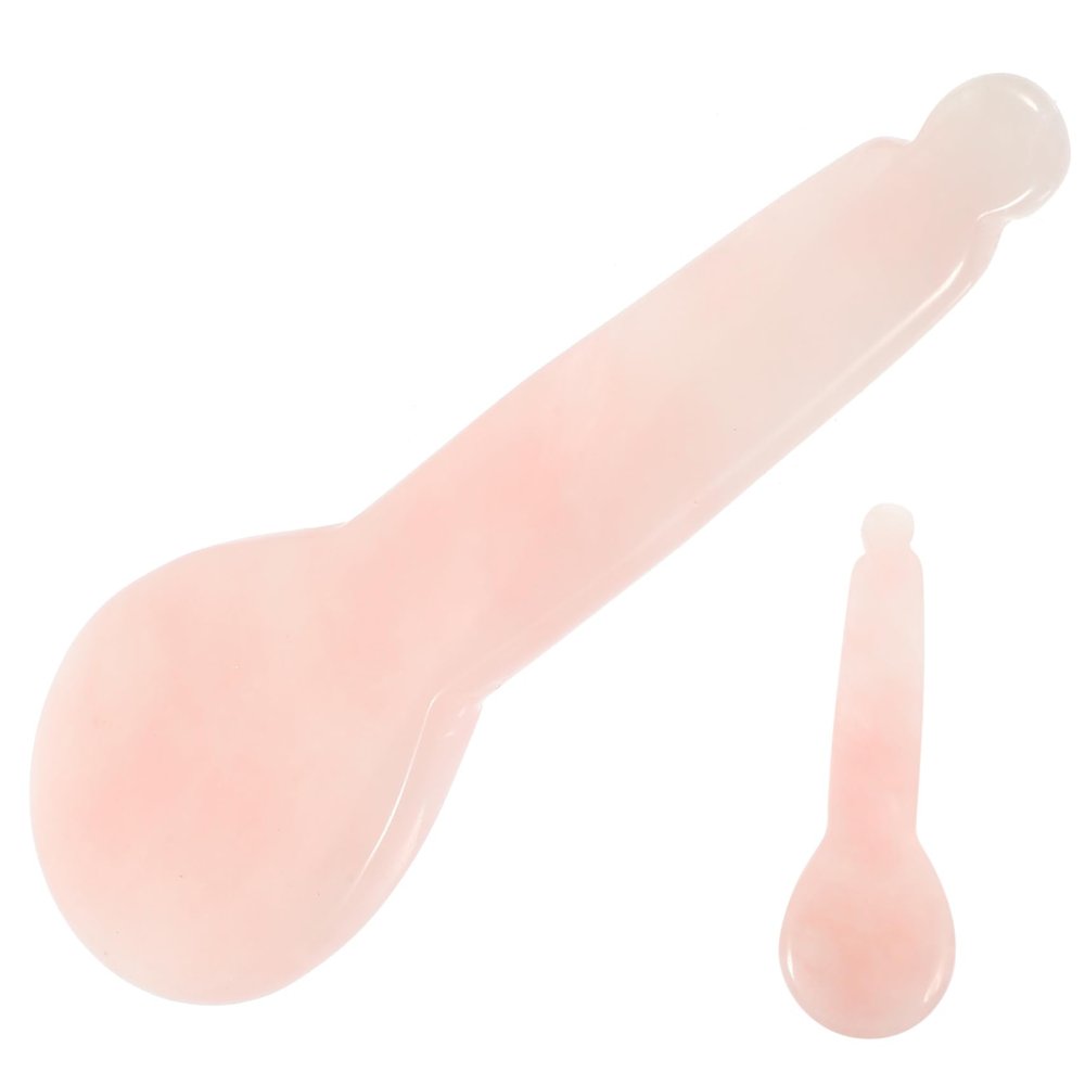 ASAKKURA Jade Face Roller Multi-function Massage Scraping Tool Body Massaging Board Gua Sha for Facial Body Natural Tool Spa Accessory Random Color