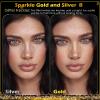 24pcs Gold and Silver Glitter Freckles Face Tattoo, Sparkle Freckles Temporary Face Tattoos, Body Face Glitter Makeup Patches Speckles, Waterproof Long Lasting Makeup Accessories for Women Girls view 4