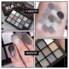 Black Smoky Eyeshadow Palette,Matte & Glitter Eye Shadow Palette for Smoky Goth Eye Makeup,Black White Gray Eyeshadow Makeup Palette,Longlasting Waterproofing Smoky Eyeshadow Palette with 3PCS Brushes view 3