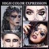 Black Smoky Eyeshadow Palette,Matte & Glitter Eye Shadow Palette for Smoky Goth Eye Makeup,Black White Gray Eyeshadow Makeup Palette,Longlasting Waterproofing Smoky Eyeshadow Palette with 3PCS Brushes view 4