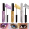 3Pcs Glitter Mascara, Silvery Purple Eyelash Waterproof Long Lasting Diamond Glitter Lashes Stage Party Wedding Music Festival Eyes Makeup view 1