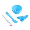 DECOMELODY Facial Mask Mixing Tool Set Diy Kit Mixing Bowl and Gauging Brushes Soft Touch for Comfortable Application for Skincare Routines Blue view 1