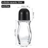 PATIKIL 50ml Glass Empty Roller Bottles, 2 Pcs Leak-Proof Massage Rollerball Container with Plastic Roller Ball for Storing Essential Oils Perfume, Black view 2