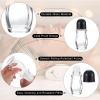 PATIKIL 50ml Glass Empty Roller Bottles, 2 Pcs Leak-Proof Massage Rollerball Container with Plastic Roller Ball for Storing Essential Oils Perfume, Black view 3