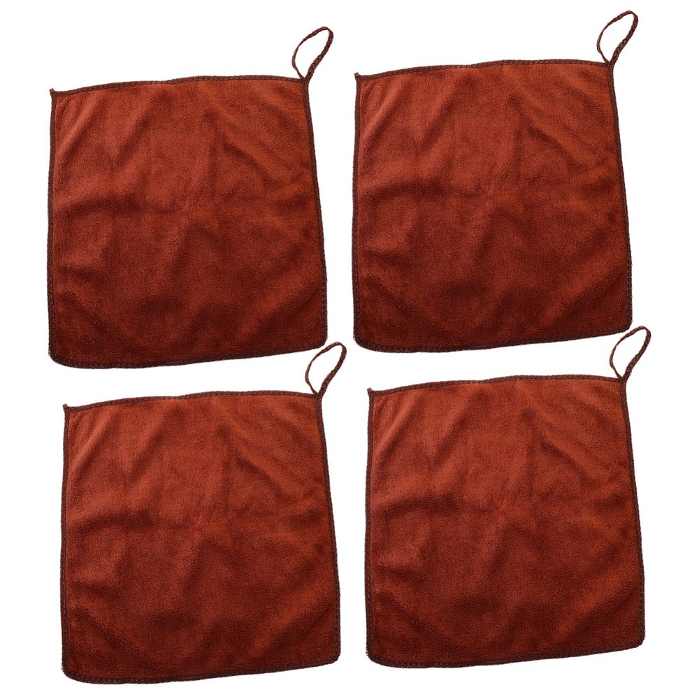 Healeved 4pcs Exfoliating Face Washing Towels Mini Nonwoven Square Cloths for Home and Travel Absorbent Skin-friendly for Gentle Facial Cleansing