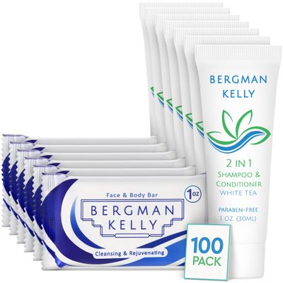 Bergman Kelly - White Tea - 2in1 Shampoo Conditioner + Soap - 100 ea, 1 oz ea