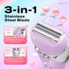 Electric Shaver for Women Rechargeable Wet Dry Electric Razor for Women, Waterproof Lady Shaver for Legs Arm Underarm Bikini Public Body Razor with One Extra Foil Blade view 2