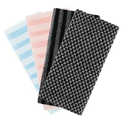 4 Pcs Exfoliating Shower Towel, Exfoliating Body Scrubber, Exfoliating Washcloth Towel for Men Women, Body Exfoliator Loofah Luffa Net Rag Back Washer, Back Scrubber Washer (Style 1)