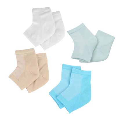 ASAKKURA 4pairs Dry Heel Relief Socks Breathable Ankle Socks Moisturizing Gel for Comfort and Protection