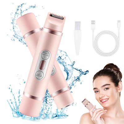 Electric Lady Shaver, Dual Head Bikini Shaver Razors for Women, USB Rechargeable Hair Trimmer