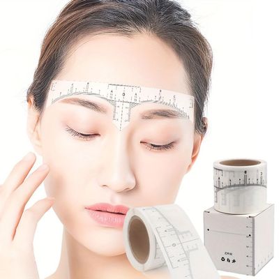 50 Pcs/1 Roll Measuring Eyebrow Size, Eyebrow StencilsEyebrow Mappingmicroblading kitBeginner Eyebrow Drawing Aid, Eyebrow Tattoo Graduated Positioning Ruler