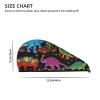 GDSHJKLW Cartoon Dinosaur Drying Hair Caps Super Absorbent Soft Hair Drying Towel Quick Dry Coral Velvet Hair Drying Cap Hair Turban for Women Wet Hair Long Thick Hair view 4