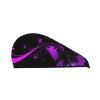 GDSHJKLW Purple and Black Butterfly Drying Hair Caps Super Absorbent Soft Hair Drying Towel Quick Dry Coral Velvet Hair Drying Cap Hair Turban for Women Wet Hair Long Thick Hair view 1