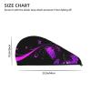 GDSHJKLW Purple and Black Butterfly Drying Hair Caps Super Absorbent Soft Hair Drying Towel Quick Dry Coral Velvet Hair Drying Cap Hair Turban for Women Wet Hair Long Thick Hair view 4