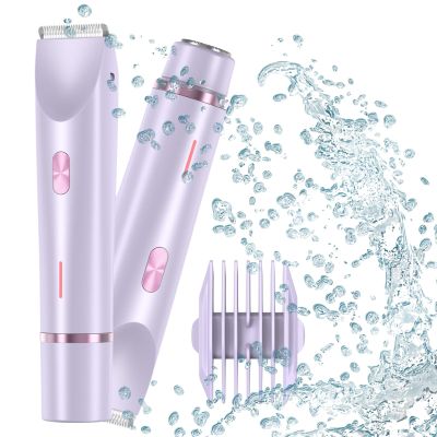 Comfort 2 in 1 Electric Lady Shaver, Double Headed Hair Remover Ipx7, 2 in 1 Women Dual Head Trimmer, Dual Head Shaver Women (B Purple)