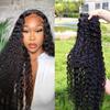 SERUYLEO Water Wave 4 Bundles 12A Human Hair Curly Bundles Human Hair 22 24 26 28 Inch 100% Unprocessed Virgin Hair 4 Bundles for Black Women Deals Real Human Hair Extensions Natural Black Color view 2