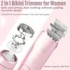 Comfort 2 in 1 Electric Lady Shaver, Double Headed Hair Remover Ipx7, 2 in 1 Women Dual Head Trimmer, Dual Head Shaver Women (A Apricot) view 2
