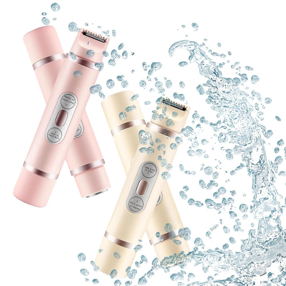 Comfort 2 in 1 Electric Lady Shaver, Double Headed Hair Remover Ipx7, 2 in 1 Women Dual Head Trimmer, Dual Head Shaver Women (A 2pcs-1)
