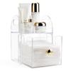 Acrylic Disposable Face Towel Storage Box Compatible with Clean Skin Club Clean Towels XL, Face Towel Holder with Drawer for Bathroom, Makeup Organizer for Vanity Table (Excluding Facial Towels) view 1