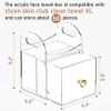Acrylic Disposable Face Towel Storage Box Compatible with Clean Skin Club Clean Towels XL, Face Towel Holder with Drawer for Bathroom, Makeup Organizer for Vanity Table (Excluding Facial Towels) view 3