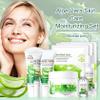 Aloe Vera Face Skincare Set,9 Pcs Aloe Vera Skin Care Set with Face Masks,Exfoliating Gel, Wash,Toner, Serum, Moisturizer Cream,Eye Cream,Moisturizing Skin Care Kit view 2