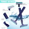 MAGDIY Disposable Razors Bulk for Men 100 Pack, Homeless Supplies Bulk, Twin Blade Mens Travel Supply Razor for Shaving, Safety Beard Shavers for Camping Bathing Hotel (Blue) view 3