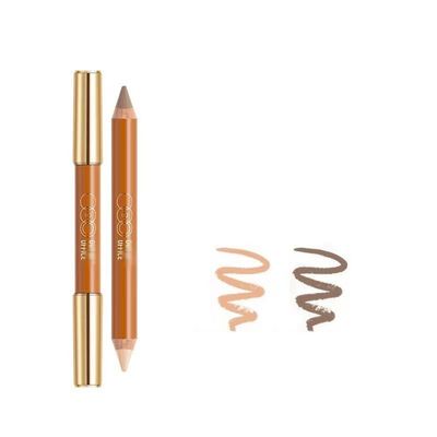 1 PC Double Ends Contour Pencil Highlighter, Multi Functional Facial Contour Highlighter Pencil(00#, 5g)